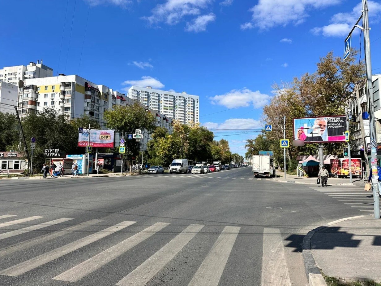 Фотография рекламного носителя, тип: Билборд 3x6, адрес: Авроры ул. Х Дыбенко ул., Самара, Самарская область, Россия. Сторона А1-А3 №571921