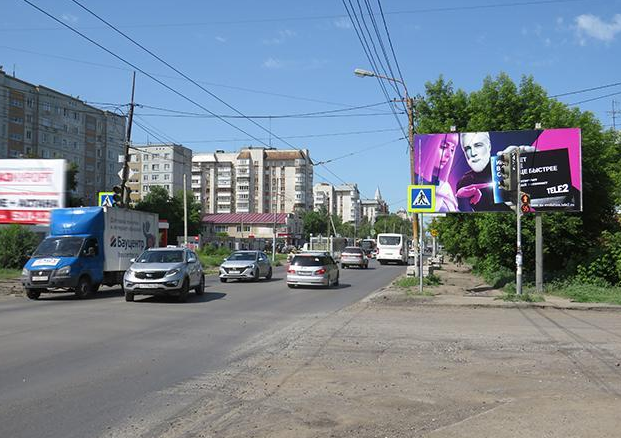 Фотография рекламного носителя, тип: Билборд 3x6, адрес: Маяковского ул., д.67, Омск, Омская область, Россия. Сторона А №616827