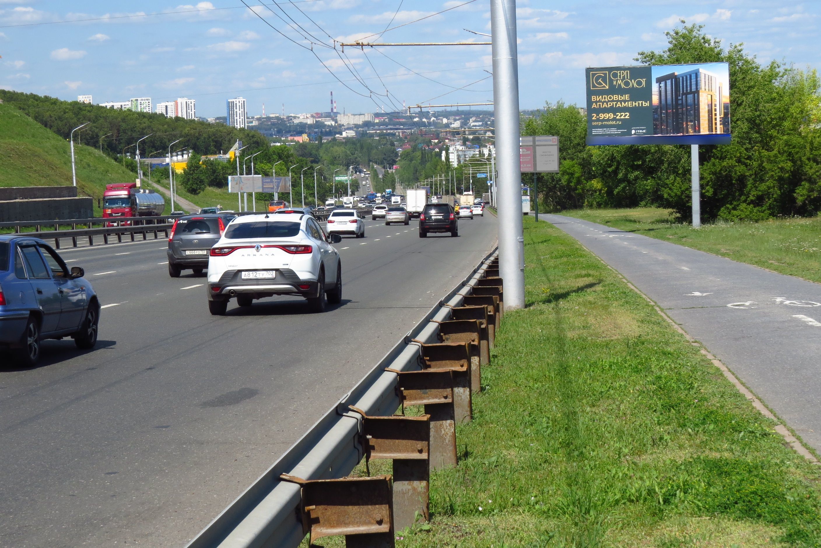 Фотография рекламного носителя, тип: Билборд 3x6, адрес: Сипайловская ул., со стороны микрорайона «Тужиловка», Уфа, Республика Башкортостан, Россия. Сторона А №91854