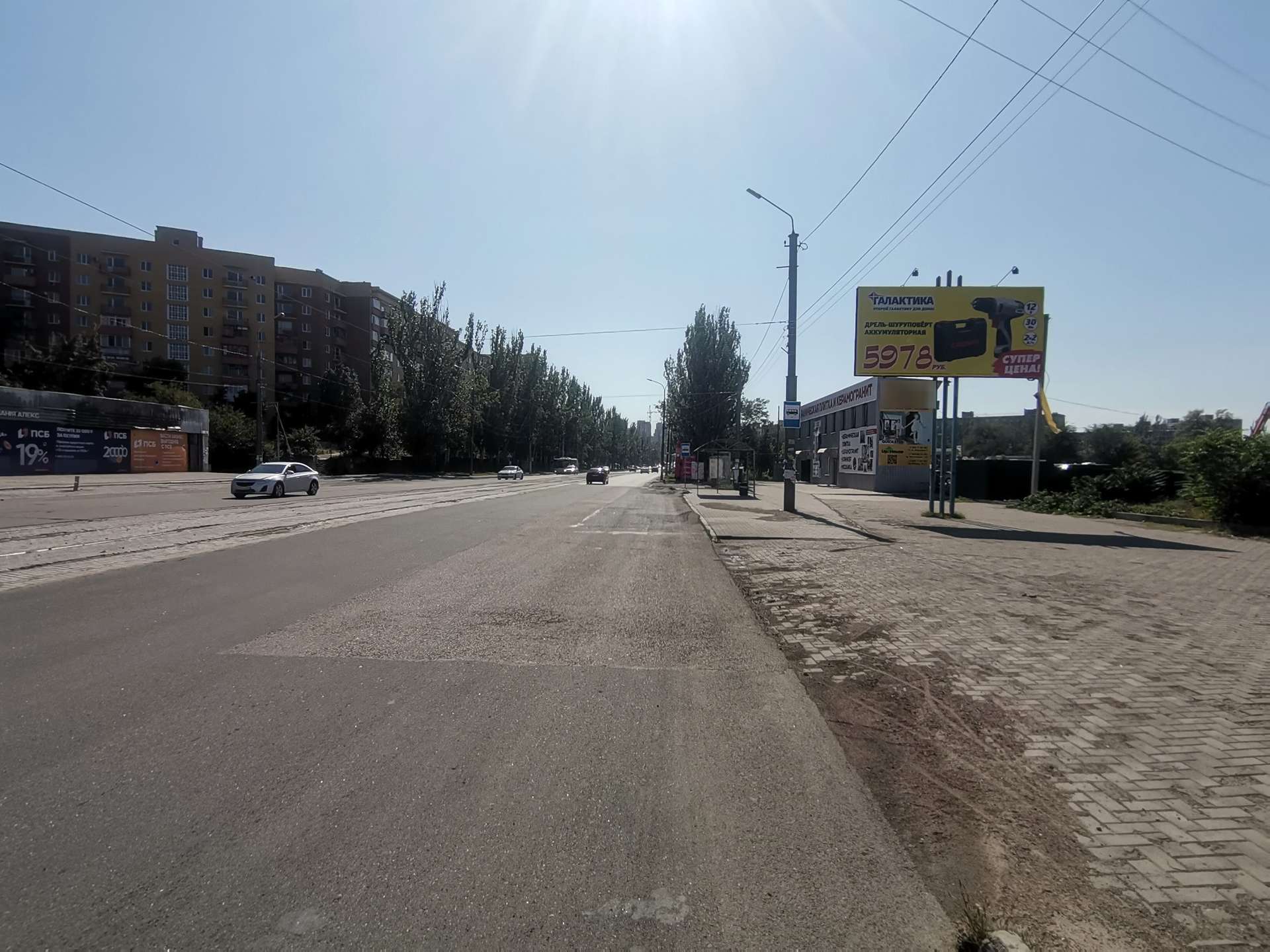 Фотография рекламного носителя, тип: Билборд 3x6, адрес: Металлургов пр-т., д.110, Донецк, Донецкая область, Россия. Сторона А №1348416