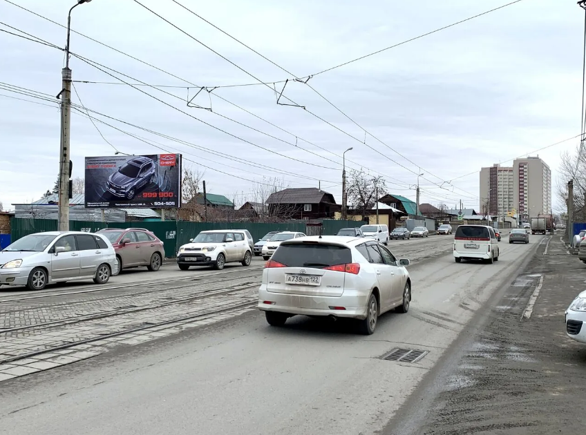 Фотография рекламного носителя, тип: Билборд 3x6, адрес: Советской Армии ул., д.43, Барнаул, Алтайский край, Россия. Сторона В №1044608