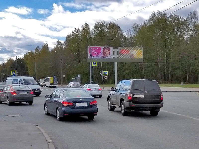 Фотография рекламного носителя, тип: Билборд 3x6, адрес: Тихорецкий пр-т. Х Северный пр-т., поз.1, Санкт-Петербург, Россия. Сторона А1 №164479
