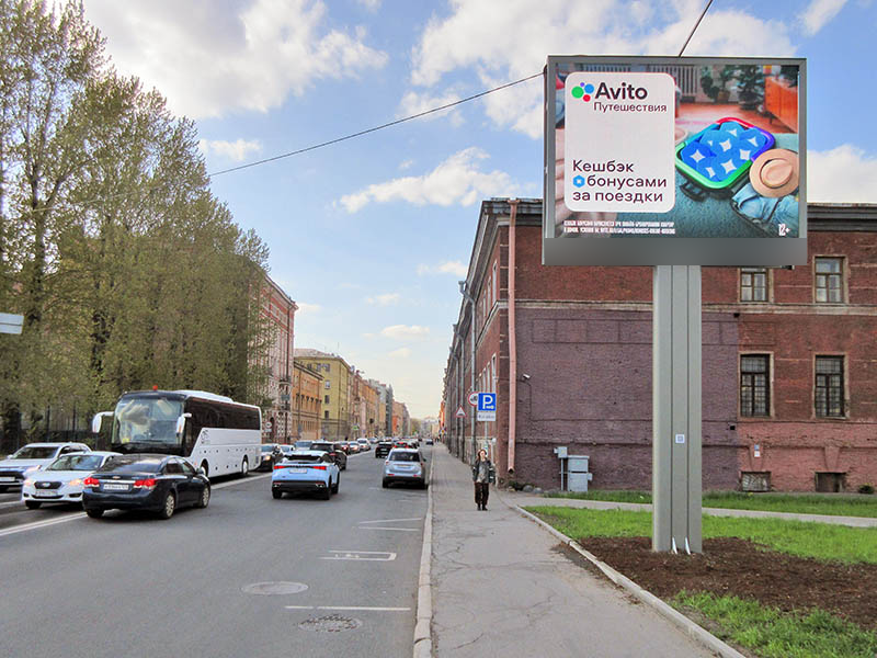 Фотография рекламного носителя, тип: Ситиборд 2.7x3.7, адрес: Рузовская ул., д.18 X Обводного канала наб., Санкт-Петербург, Россия. Сторона A1-А10 №164111