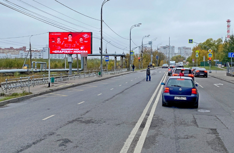 Фотография рекламного носителя, тип: Билборд 3x6, адрес: Солнечная ул., д.1, слева, Московский, Московская область, Россия. Сторона Б1 №767185