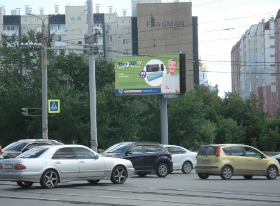 Фотография рекламного носителя, тип: Билборд 3x6, адрес: 40 лет Победы ул. Х Победы ул., д.382, Челябинск, Челябинская область, Россия. Сторона A №858015