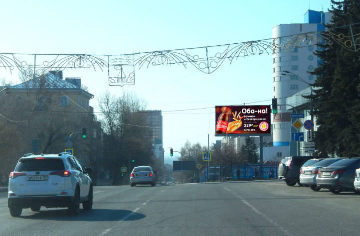 Фотография рекламного носителя, тип: Билборд 3x6, адрес: Социалистический пр-т., д.91в, Барнаул, Алтайский край, Россия. Сторона Аh1-Аh4 №992944