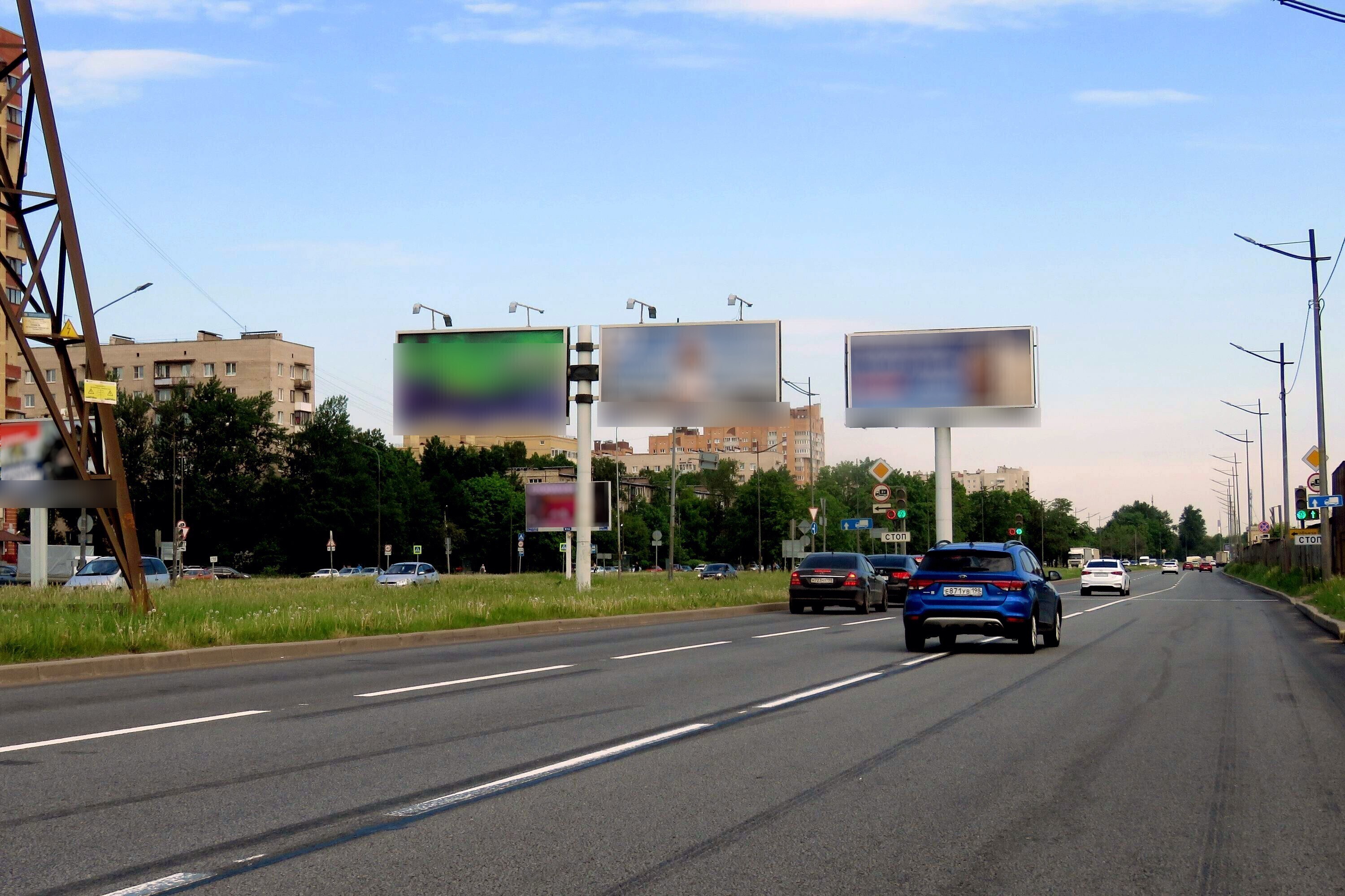 Фотография рекламного носителя, тип: Билборд 3x6, адрес: Витебский пр-т., д.65 Х Орджоникидзе ул., Санкт-Петербург, Россия. Сторона А3 №106790