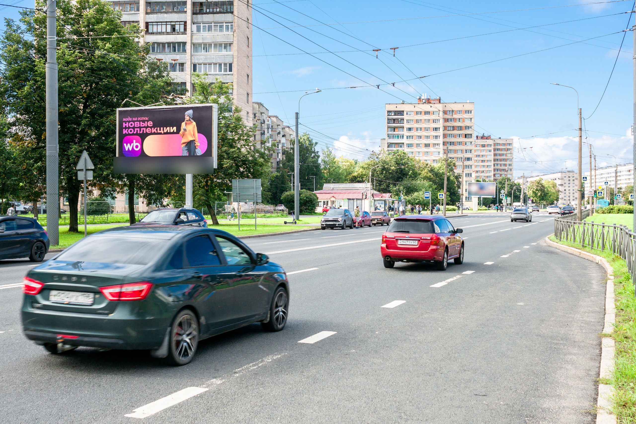 Фотография рекламного носителя, тип: Билборд 3x6, адрес: Ветеранов пр-т., д.144, Санкт-Петербург, Россия. Сторона Б1 №719340