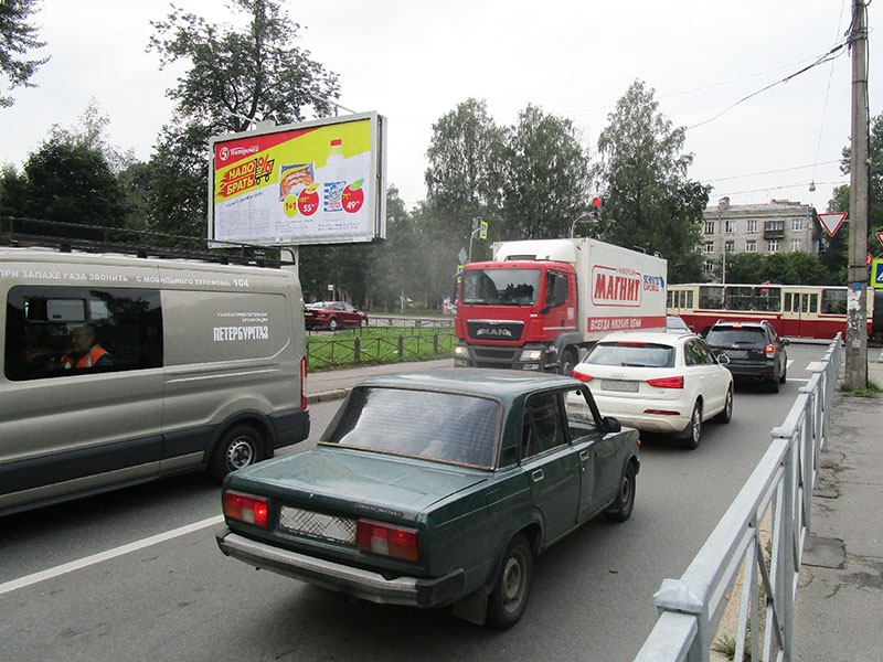 Фотография рекламного носителя, тип: Билборд 3x6, адрес: Рашетова ул., д.3 Х Энгельса пр-т., Санкт-Петербург, Россия. Сторона В №164450