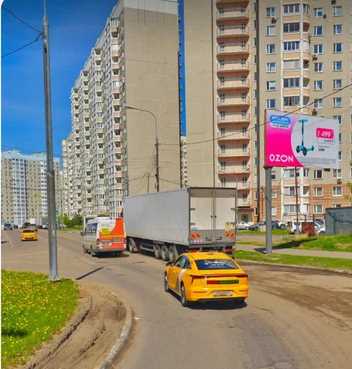 Фотография рекламного носителя, тип: Билборд 3x6, адрес: Ермолинская ул., съезд с Кругового движения, Видное, Московская область, Россия. Сторона A №1348816