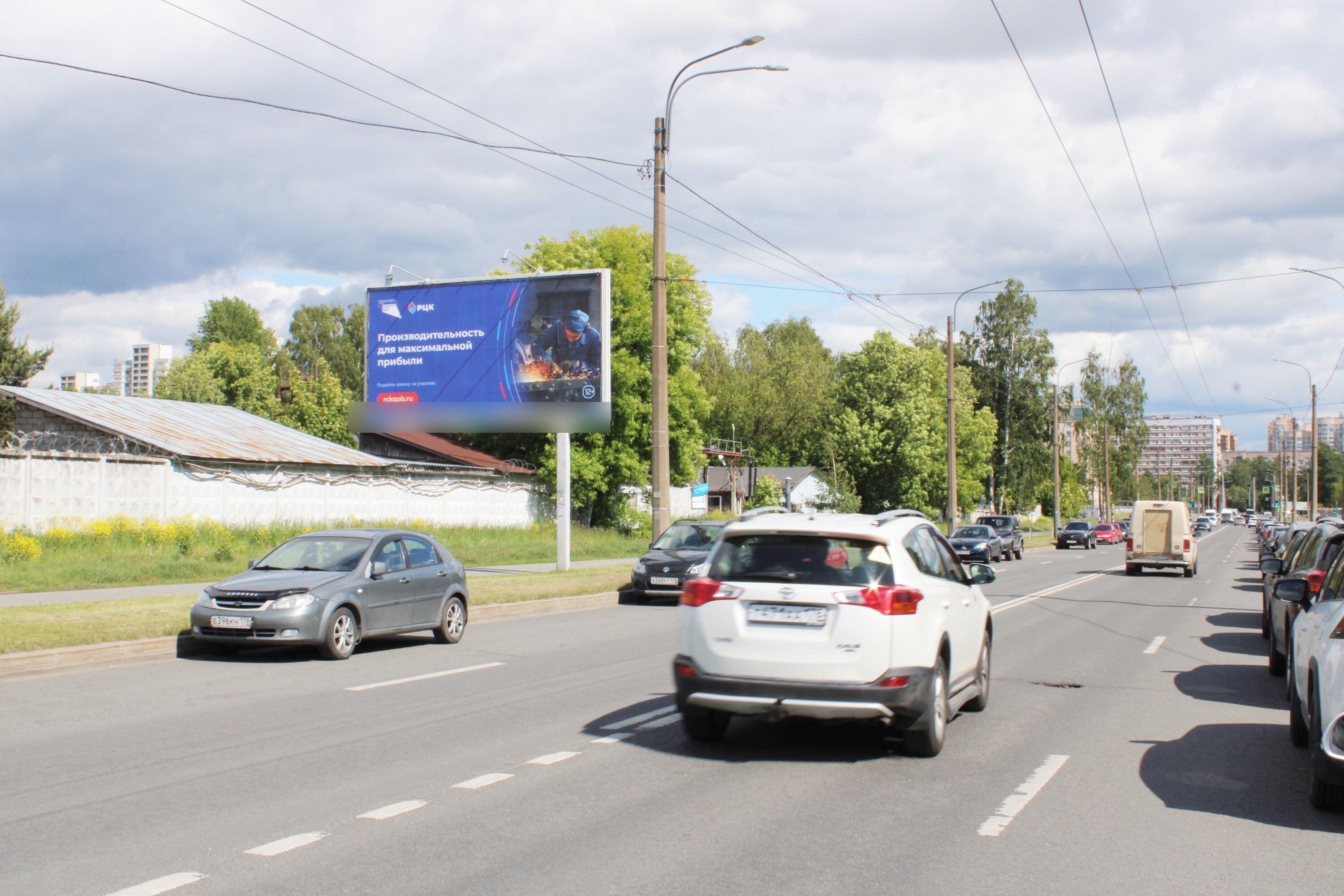 Фотография рекламного носителя, тип: Билборд 3x6, адрес: Гидротехников ул., д.6М, Санкт-Петербург, Россия. Сторона Б №637395