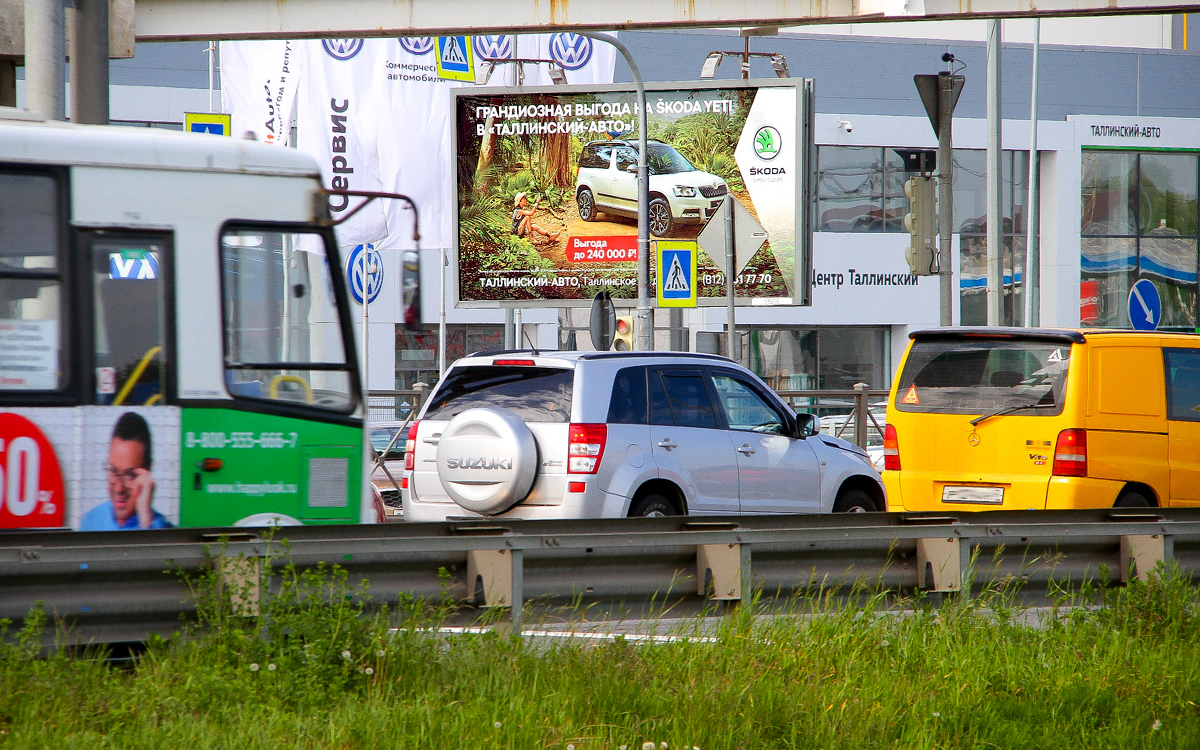 Фотография рекламного носителя, тип: Билборд 3x6, адрес: Таллиннское ш., д.157, Санкт-Петербург, Россия. Сторона B №172302