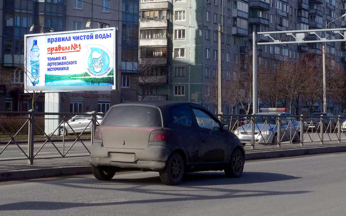 Фотография рекламного носителя, тип: Билборд 3x6, адрес: Коммуны ул., д.17, Санкт-Петербург, Россия. Сторона B №171163
