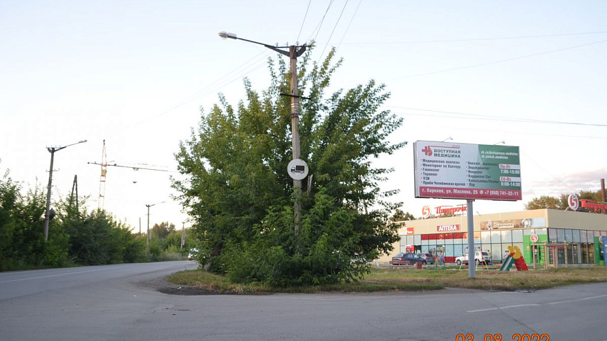 Фотография рекламного носителя, тип: Билборд 3x6, адрес: Роза пос., 50 лет Октября ул. Х Щорса пер., за перекрестком в центр, Коркино, Челябинская область, Россия. Сторона A №978364