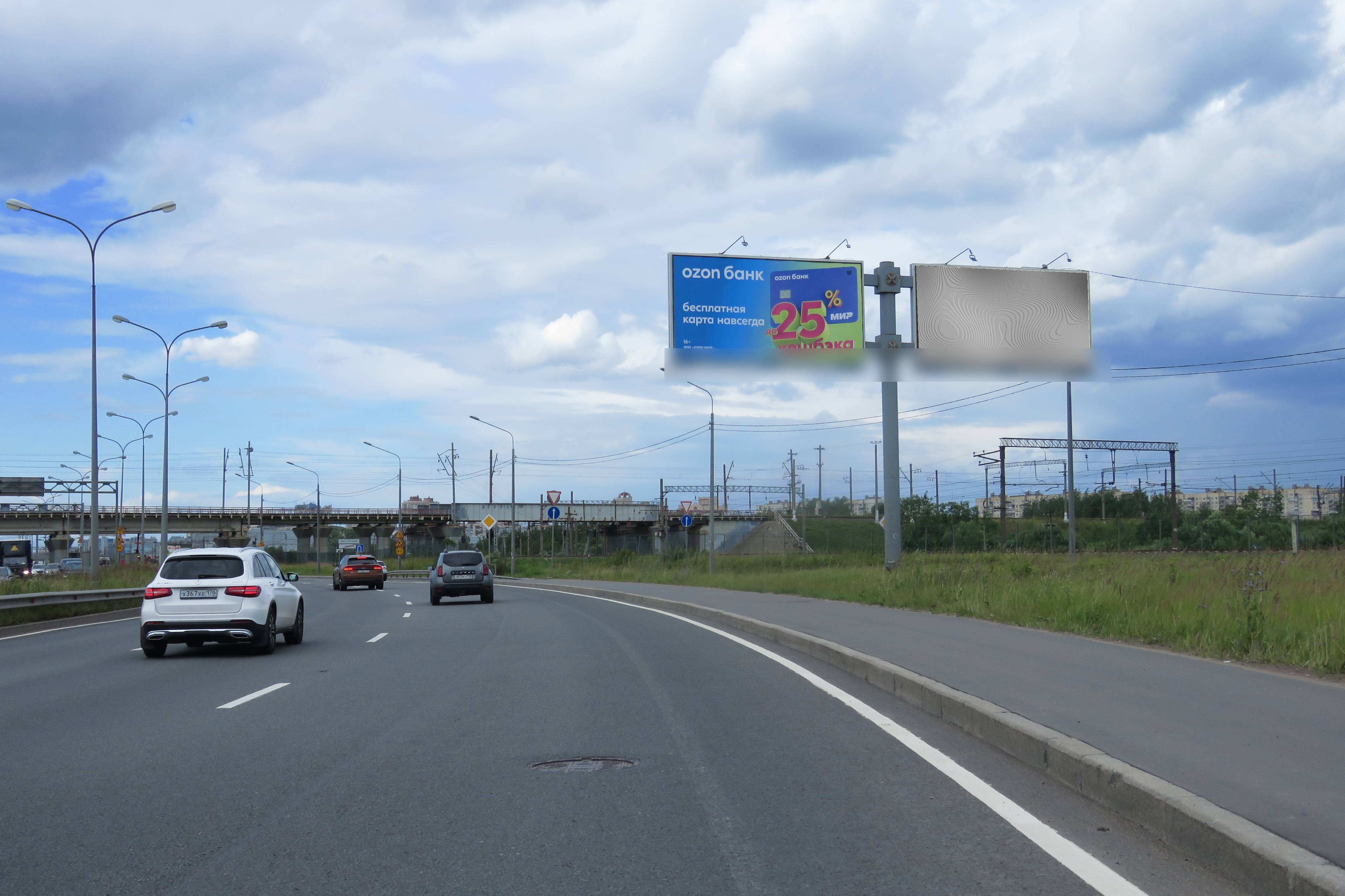 Фотография рекламного носителя, тип: Билборд 3x6, адрес: Витебский пр-т. Х КАД, Санкт-Петербург, Россия. Сторона А1 №684255