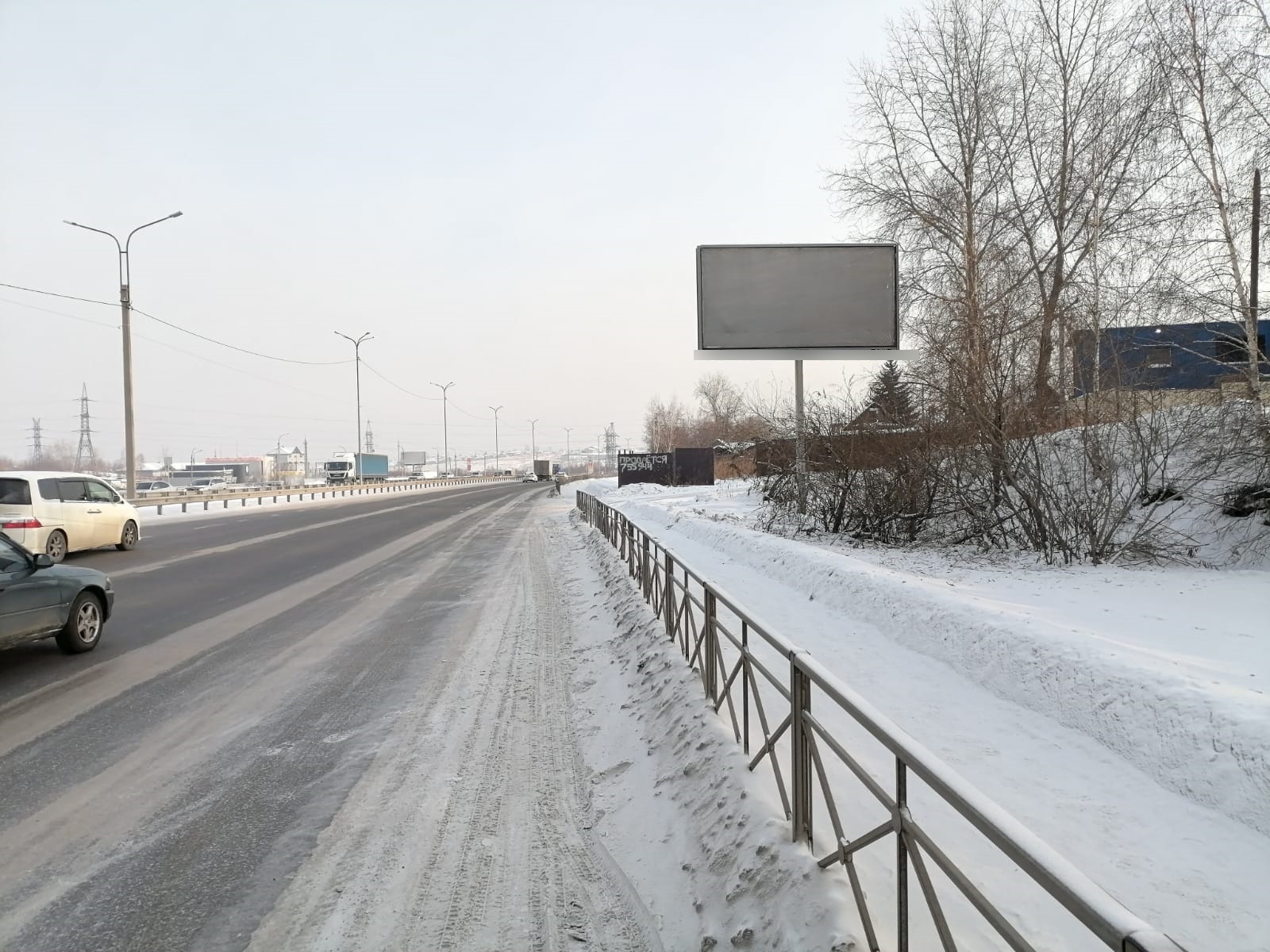 Фотография рекламного носителя, тип: Билборд 3x6, адрес: Ново-Ленино а/д., район въезда в СНТ "6-я Пятилетка", Иркутск, Иркутская область, Россия. Сторона А №1034810