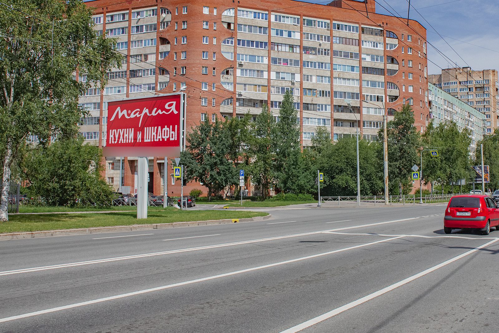 Фотография рекламного носителя, тип: Билборд 3x6, адрес: Светлановский пр-т. Х Веденеева ул., д.4, Санкт-Петербург, Россия. Сторона В №164737