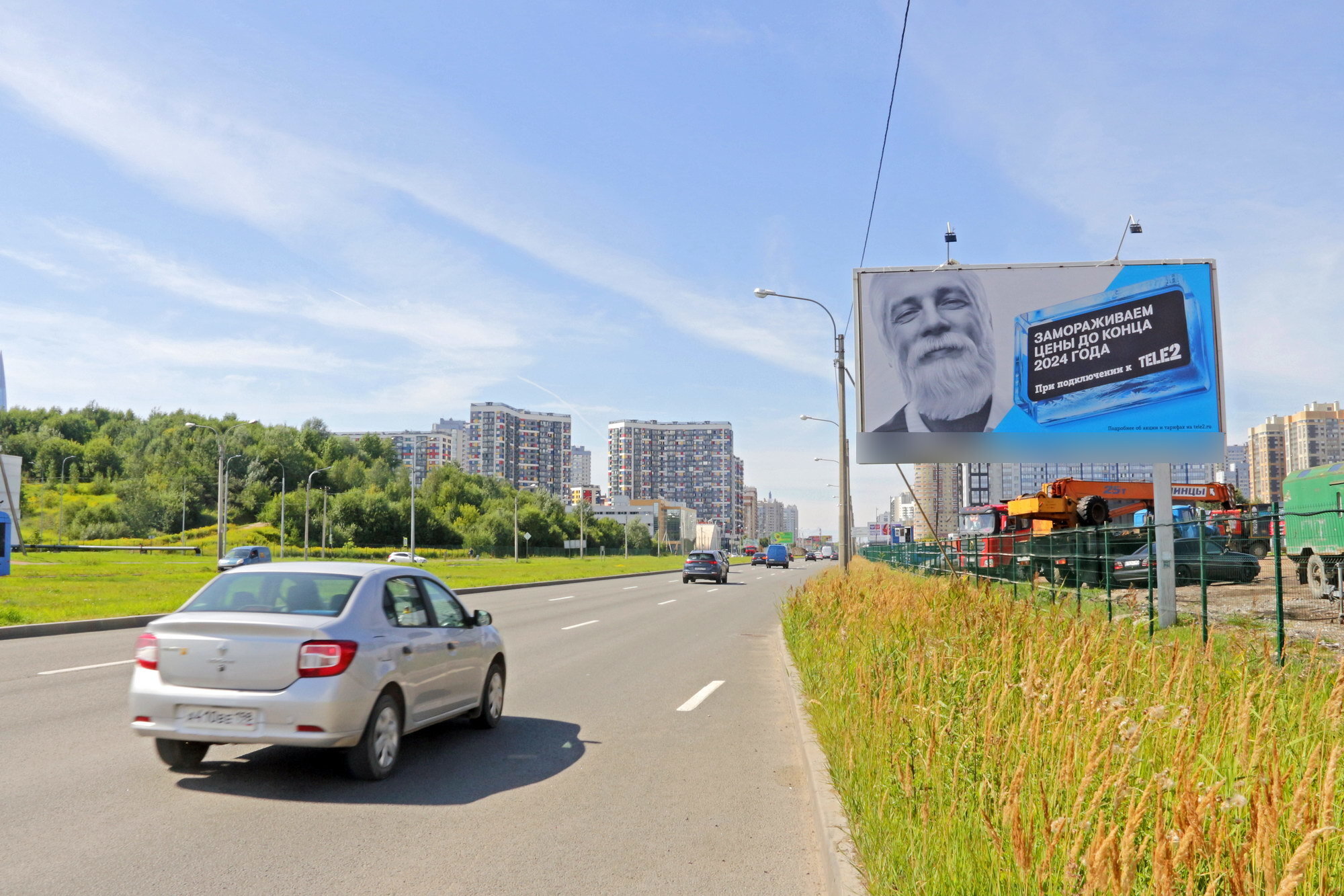 Фотография рекламного носителя, тип: Билборд 3x6, адрес: Оптиков ул., д.22, Санкт-Петербург, Россия. Сторона А №684221