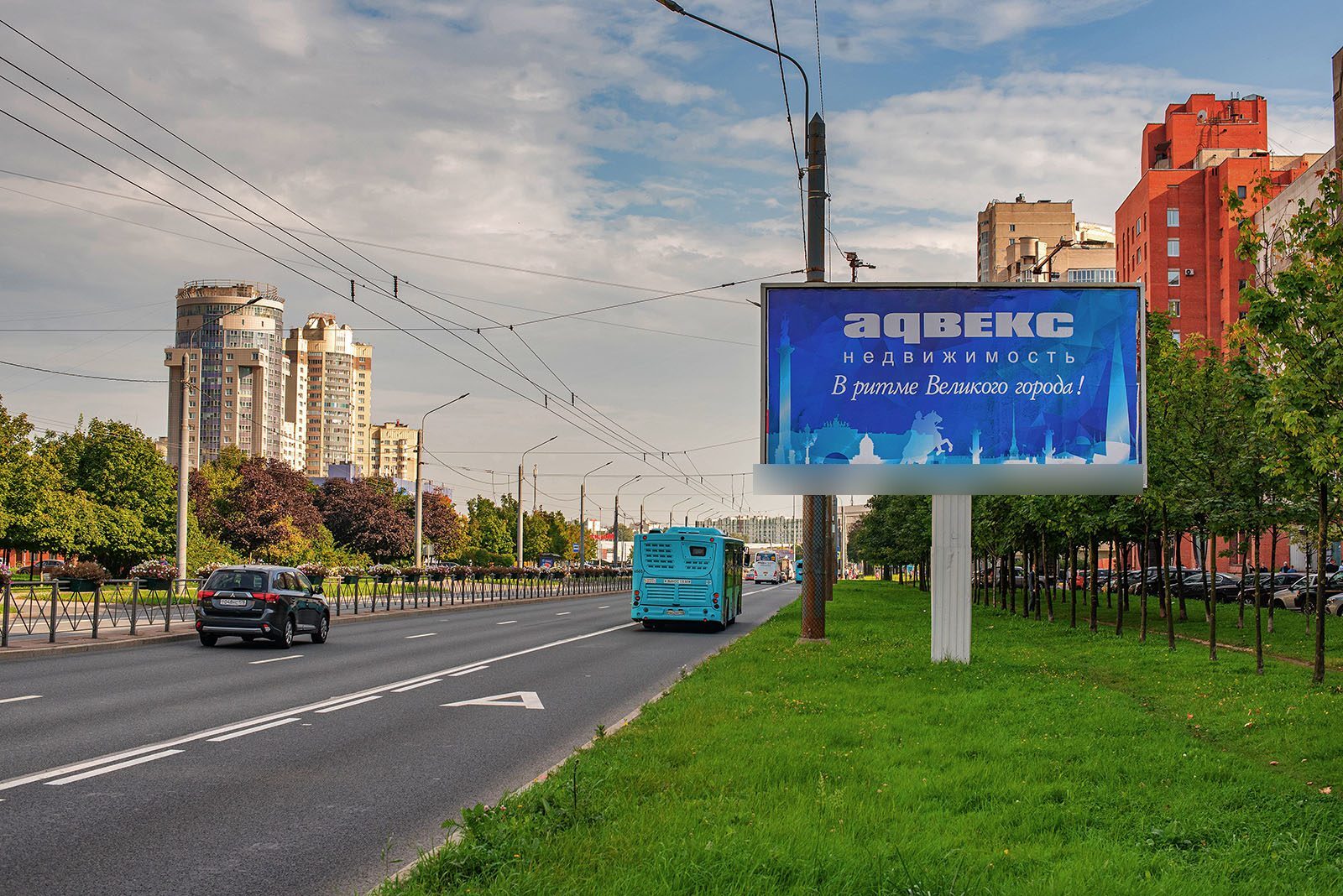 Фотография рекламного носителя, тип: Билборд 3x6, адрес: Ленинский пр-т., д.95, корп.1 Х Котина ул., Санкт-Петербург, Россия. Сторона А №164841