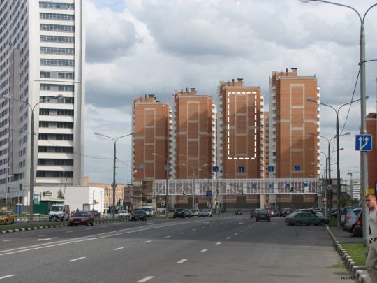 Фотография рекламного носителя, тип: Брандмауэр, адрес: Гризодубовой ул., д.1, корп.3, Москва, Россия. Сторона А №63207