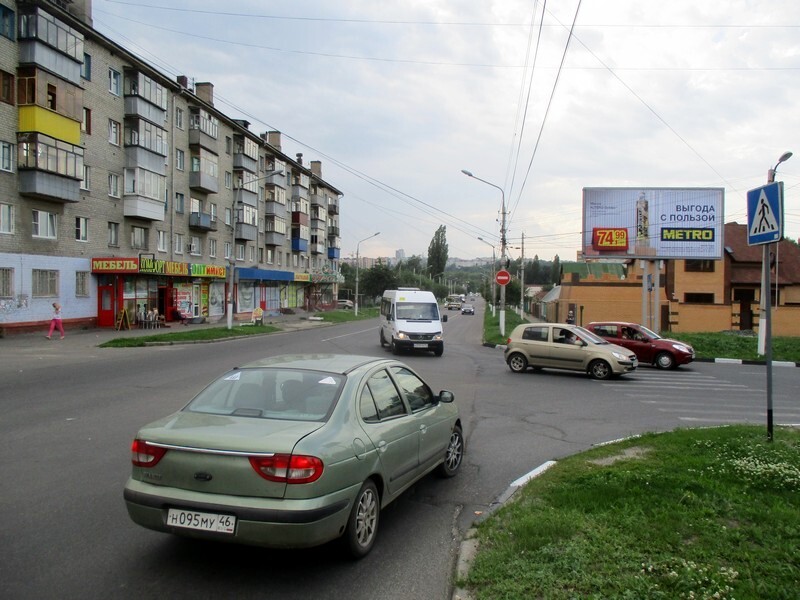 Фотография рекламного носителя, тип: Билборд 3x6, адрес: Октябрьская ул., д.33, Курск, Курская область, Россия. Сторона А1-А3 №607661