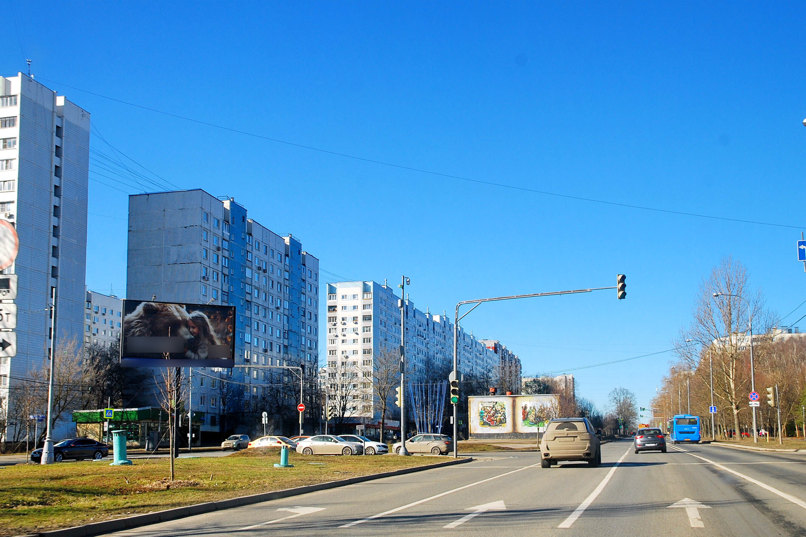 Фотография рекламного носителя, тип: Билборд 3x6, адрес: Лескова ул., д.14 Х Мурановская ул., Москва, Россия. Сторона А №101848