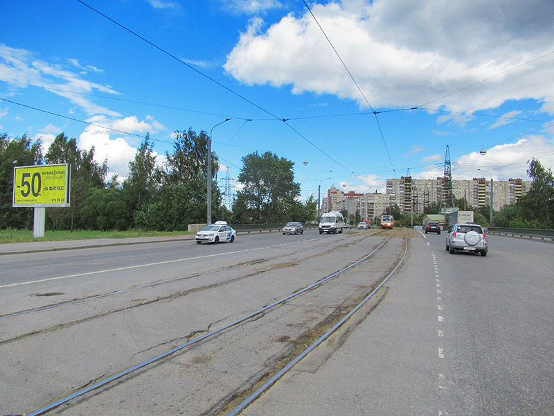 Фотография рекламного носителя, тип: Билборд 3x6, адрес: Ириновский пр-т., д.1, поз.2, Санкт-Петербург, Россия. Сторона B №175685