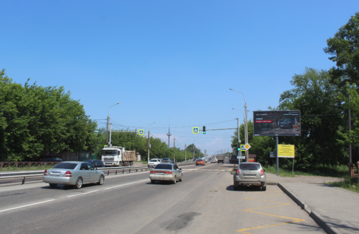 Фотография рекламного носителя, тип: Билборд 3x6, адрес: Олега Кошевого ул., д.2/2 X 1-ая Московская ул., Иркутск, Иркутская область, Россия. Сторона А1 №155220
