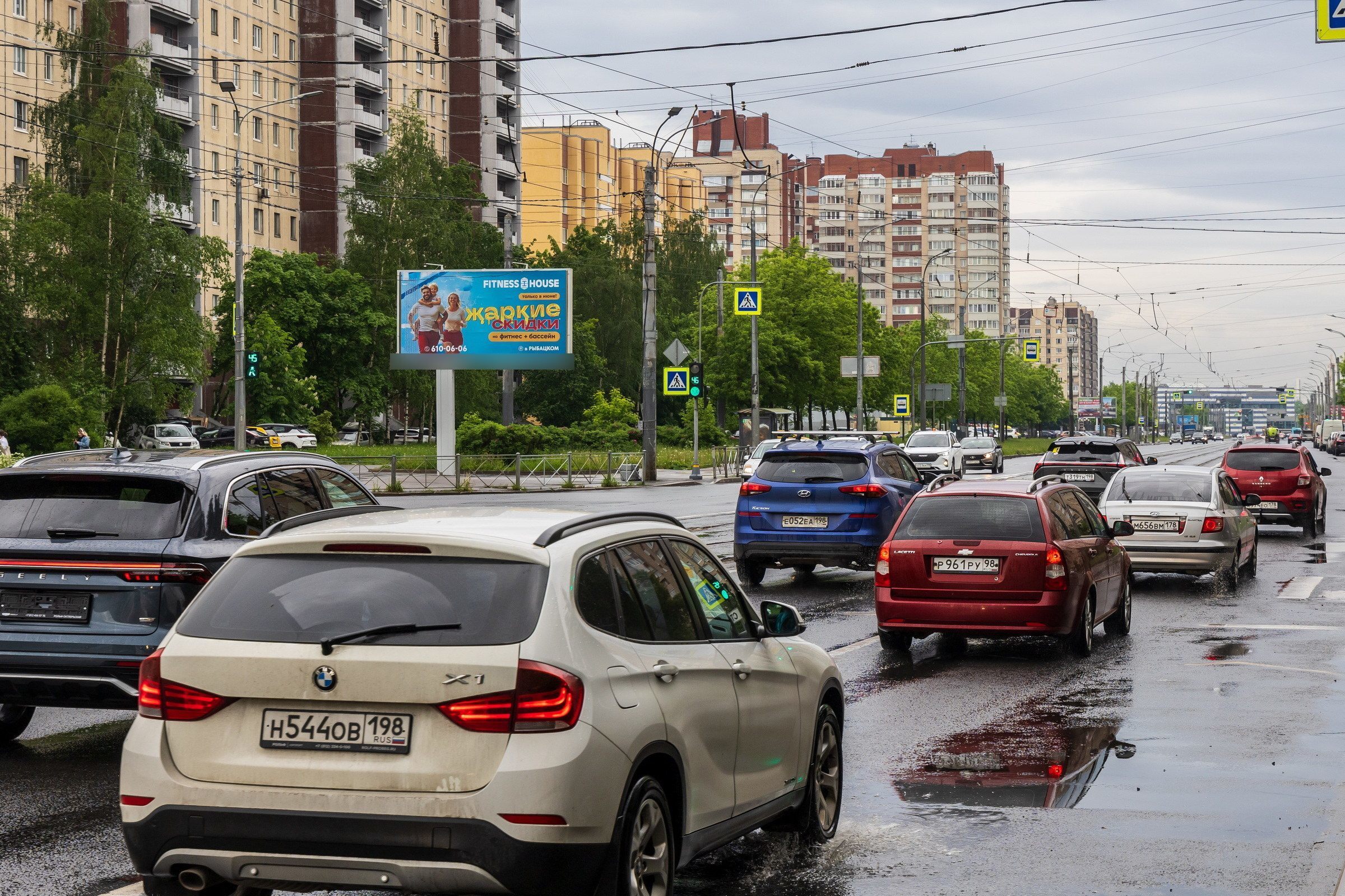 Фотография рекламного носителя, тип: Билборд 3x6, адрес: Шлиссельбургский пр-т., д.23 Х Дмитрия Устинова ул., Санкт-Петербург, Россия. Сторона Б №684090