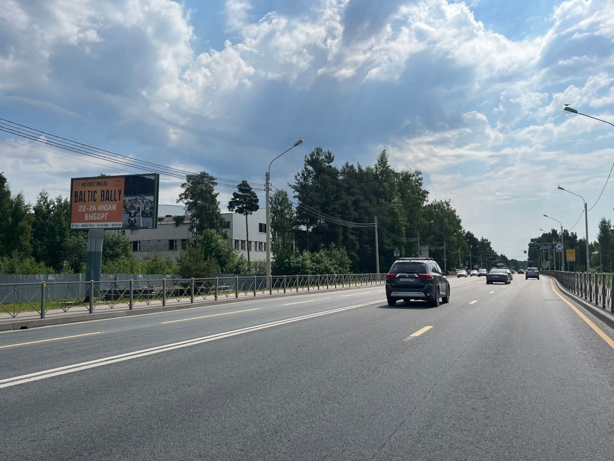 Фотография рекламного носителя, тип: Билборд 3x6, адрес: Выборгское ш., 26 520м, Сертолово, Ленинградская область, Россия. Сторона Б №166591