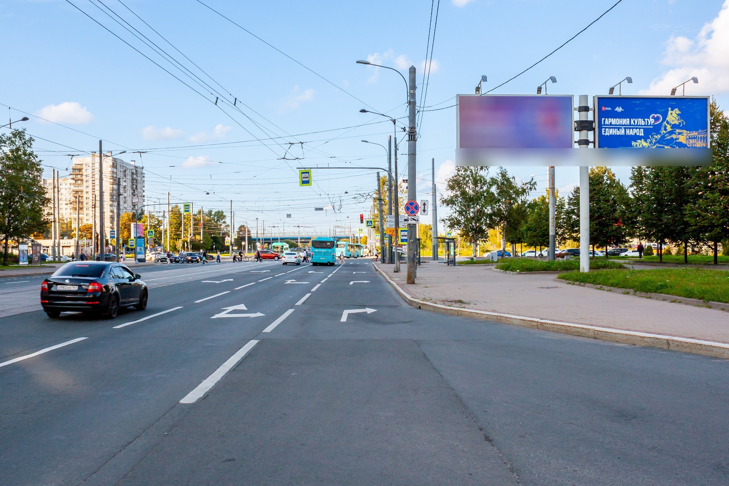 Фотография рекламного носителя, тип: Билборд 3x6, адрес: Наличная ул. Х Кораблестроителей ул., Санкт-Петербург, Россия. Сторона А2 №449274