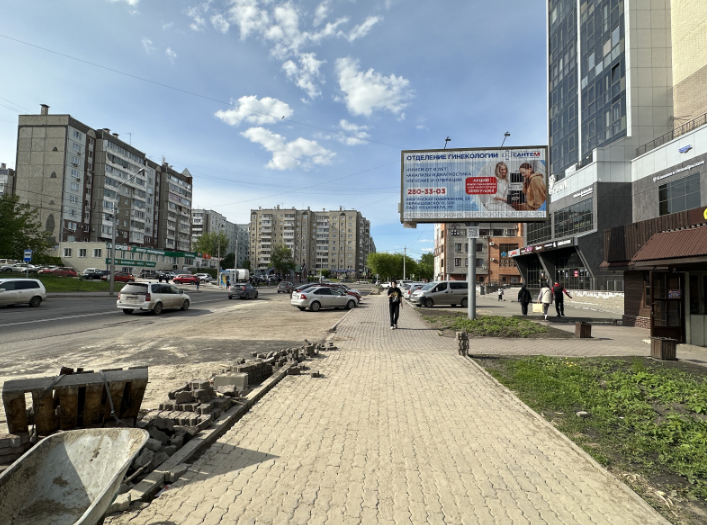 Фотография рекламного носителя, тип: Билборд 3x6, адрес: Ладо Кецховели ул. Х Техническая ул., д.2б, Красноярск, Красноярский край, Россия. Сторона А1-A3 №848157