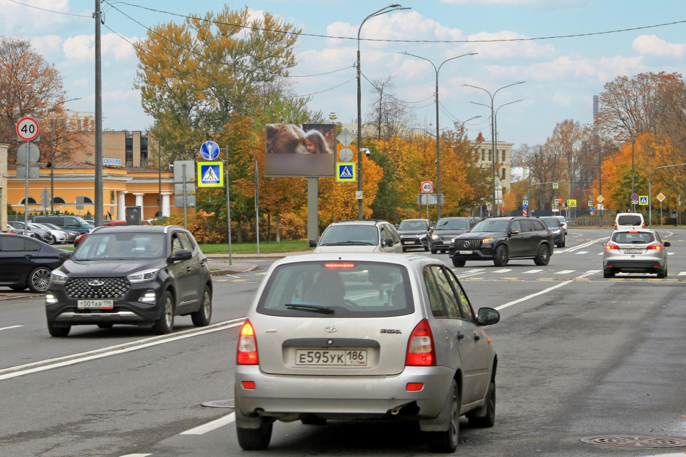 Фотография рекламного носителя, тип: Ситиборд 2.7x3.7, адрес: Спортивная ул. Х Вязовая ул., Санкт-Петербург, Россия. Сторона Б1 №724988
