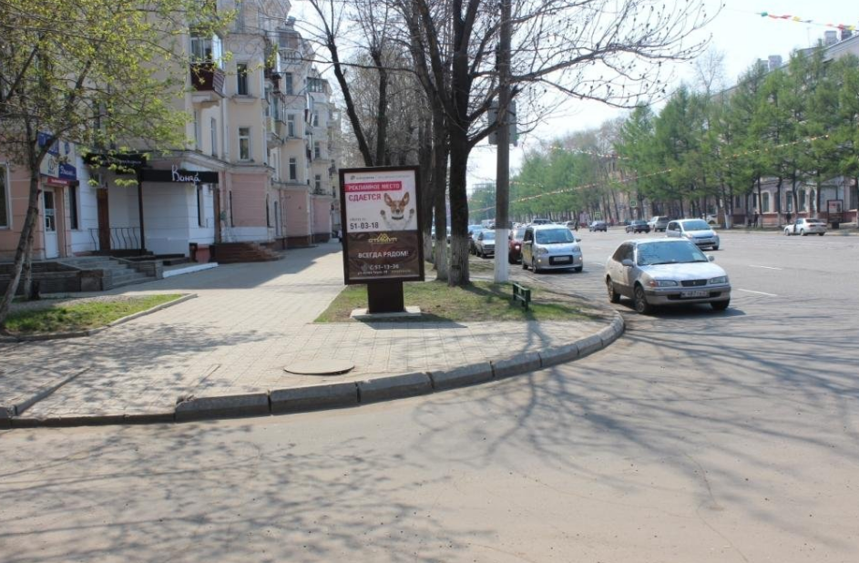 Фотография рекламного носителя, тип: Ситиформат 1.8x1.2, адрес: Мира пр-т., д.26, Комсомольск-на-Амуре, Хабаровский край, Россия. Сторона Б №1370166