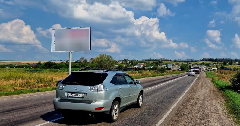 Фотография рекламного носителя, тип: Билборд 3x6, адрес: Воронеж-Луганск а/д, 114 880м, Острогожск, Воронежская область, Россия. Сторона B №1375445