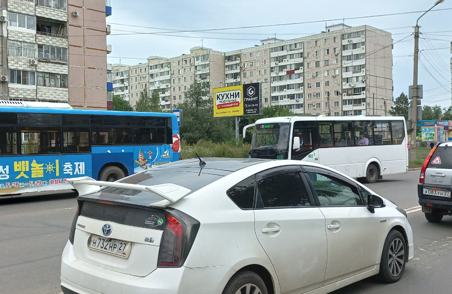 Фотография рекламного носителя, тип: Билборд 3x6, адрес: Дикопольцева ул., д.33, Комсомольск-на-Амуре, Хабаровский край, Россия. Сторона Б №1370245