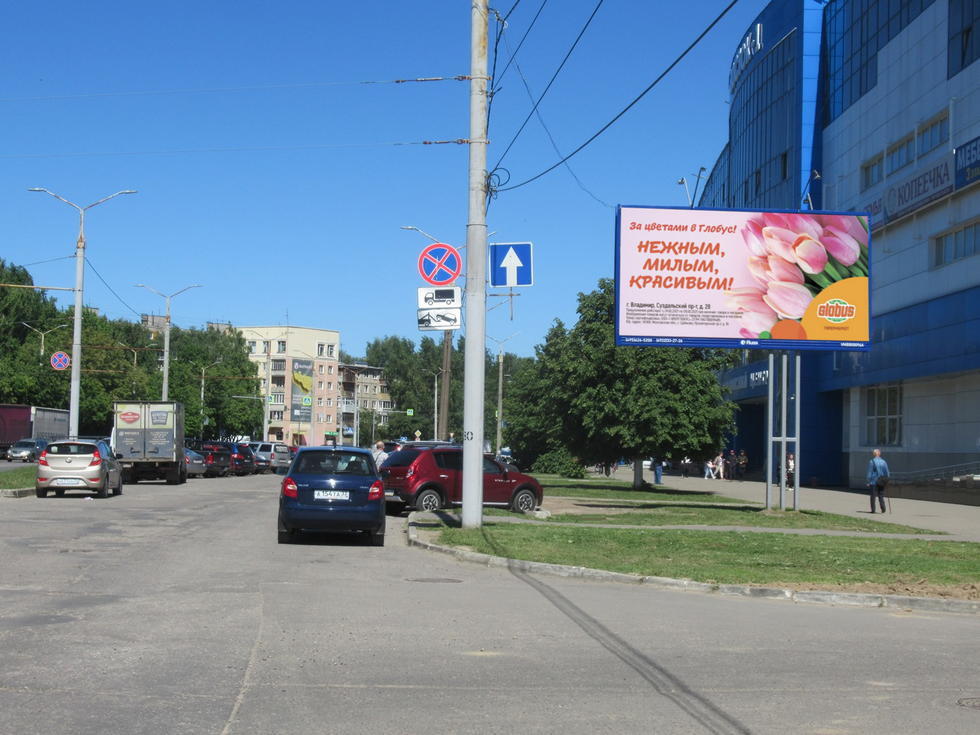 Фотография рекламного носителя, тип: Билборд 3x6, адрес: Егорова ул., д.8а, Владимир, Владимирская область, Россия. Сторона А1 №154242