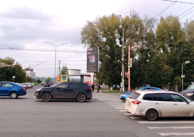 Фотография рекламного носителя, тип: Билборд 3x6, адрес: Ленина пр-т., д.90, корп.4 Х Тухачевского ул., Кемерово, Кемеровская область, Россия. Сторона Ah2-Ah20 №1068352