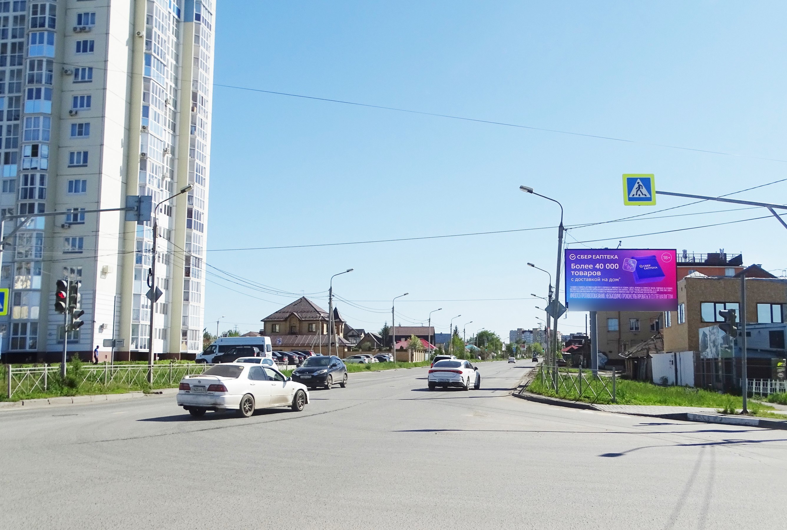 Фотография рекламного носителя, тип: Билборд 3x6, адрес: Северная 7-я ул. Х Волховстроя ул., Омск, Омская область, Россия. Сторона А1 №609866