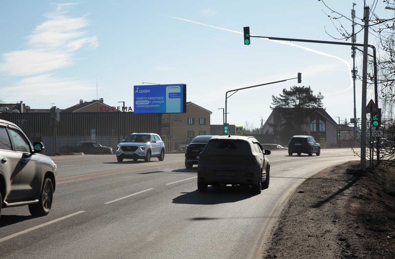Фотография рекламного носителя, тип: Билборд 3x6, адрес: Новинки дер., д.116, Московская область, Россия. Сторона В1-В10 №1336486