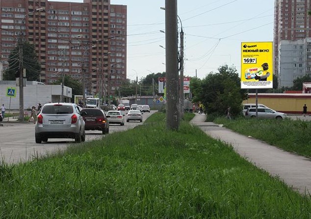 Фотография рекламного носителя, тип: Билборд 2x3, адрес: Комсомольская ул., д.4, Новосибирск, Новосибирская область, Россия. Сторона А №1329390