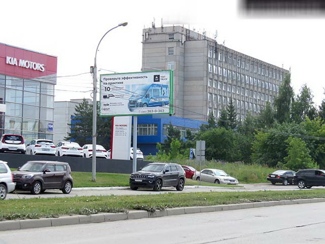 Фотография рекламного носителя, тип: Билборд 3x6, адрес: Богдана Хмельницкого ул., д.124, Новосибирск, Новосибирская область, Россия. Сторона Б №194695