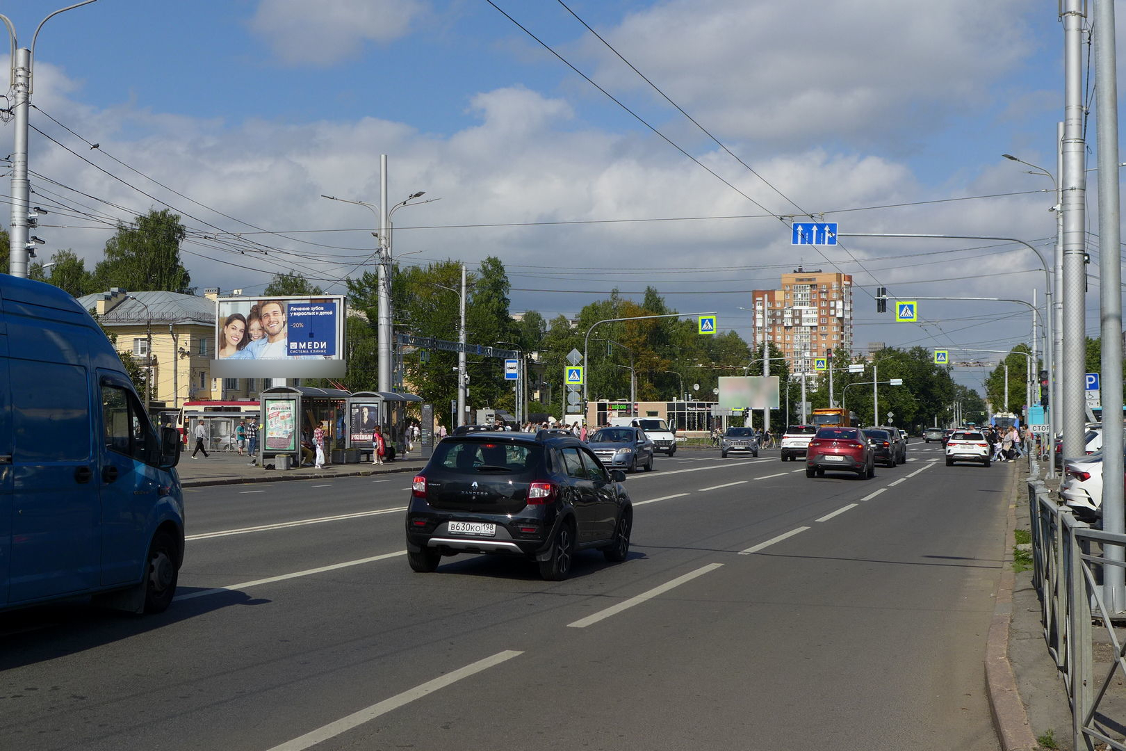 Фотография рекламного носителя, тип: Билборд 3x6, адрес: Гражданский пр-т. Х Науки пр-т., д.19, Санкт-Петербург, Россия. Сторона Б1 №673117