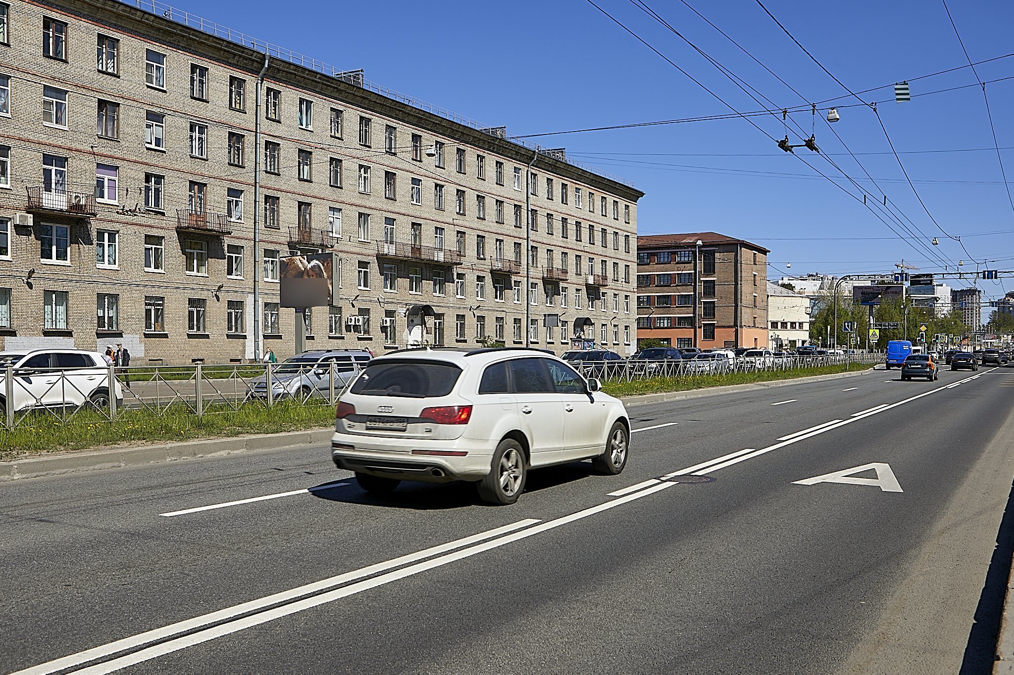 Фотография рекламного носителя, тип: Ситиборд 2.7x3.7, адрес: Кантемировская ул., д.26, Санкт-Петербург, Россия. Сторона Б №724973