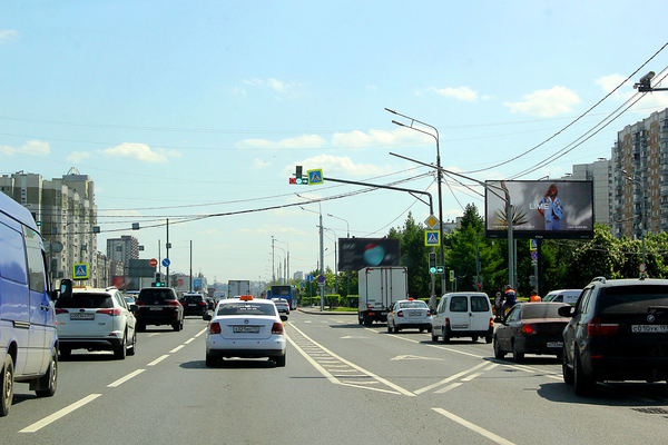Фотография рекламного носителя, тип: Билборд 3x6, адрес: Люблинская ул., д.96, Москва, Россия. Сторона А1 №95867