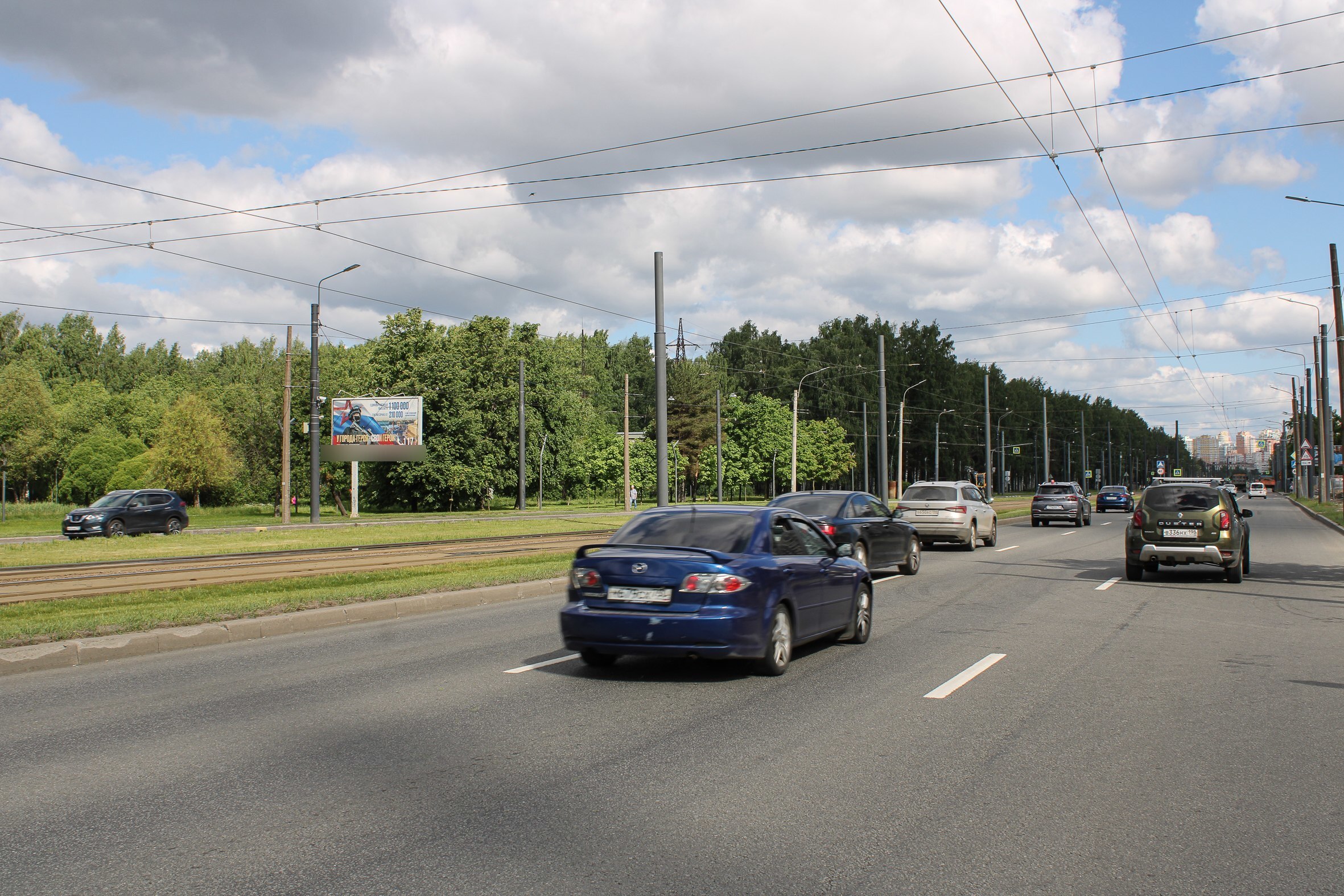 Фотография рекламного носителя, тип: Билборд 3x6, адрес: Тихорецкий пр-т., д.21, поз.2, Санкт-Петербург, Россия. Сторона Б1 №757054