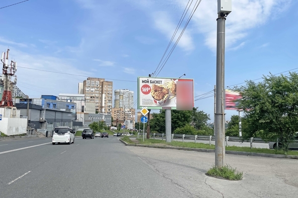 Фотография рекламного носителя, тип: Билборд 3x6, адрес: Народный пр-т. Х 3-я Рабочая ул., Владивосток, Приморский край, Россия. Сторона А №195670