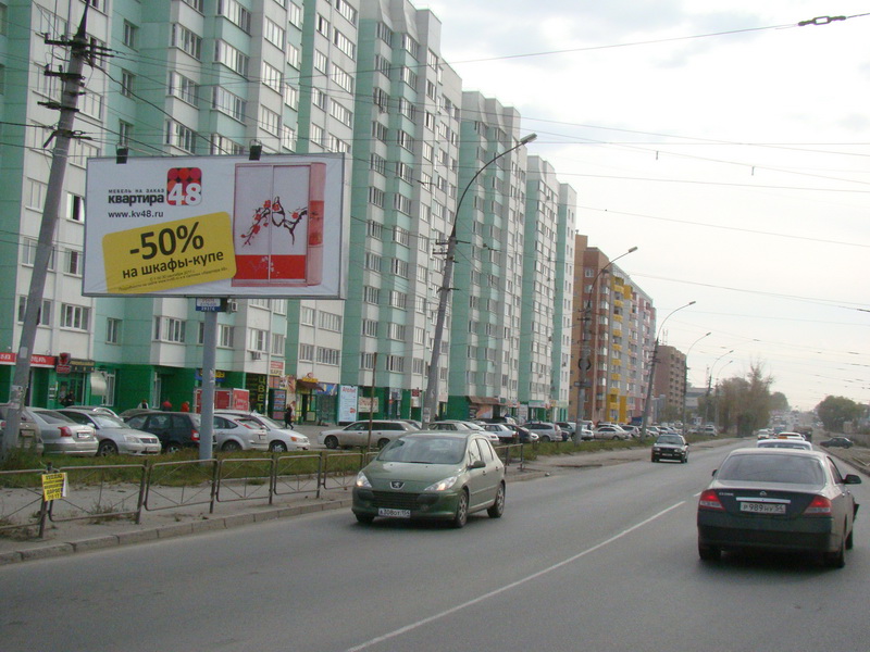 Фотография рекламного носителя, тип: Билборд 3x6, адрес: Троллейная ул., д.1, Новосибирск, Новосибирская область, Россия. Сторона B №184598