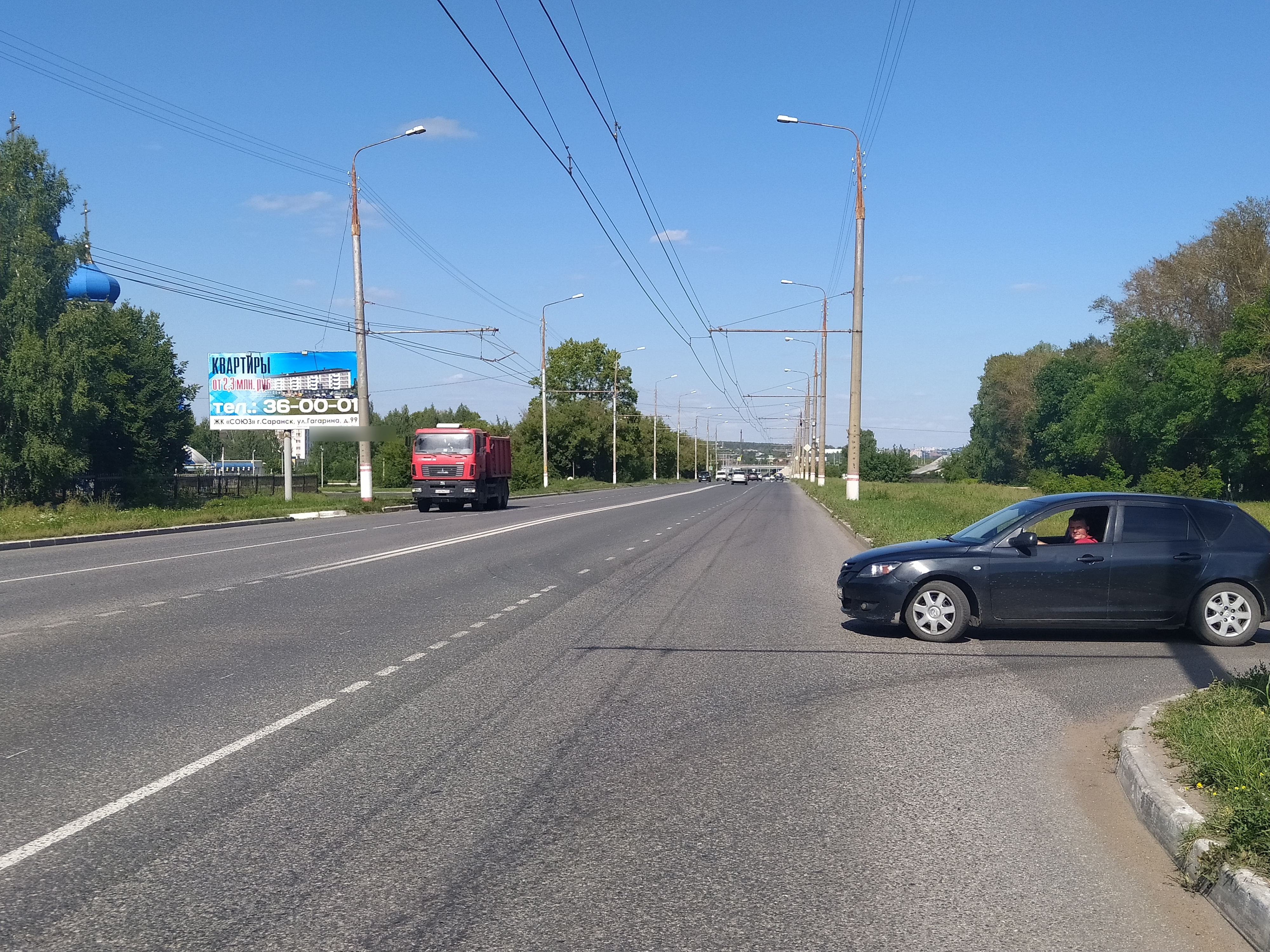 Фотография рекламного носителя, тип: Билборд 3x6, адрес: пос. Ялга, Пионерская ул., Саранск, Республика Мордовия, Россия. Сторона Б №1028418