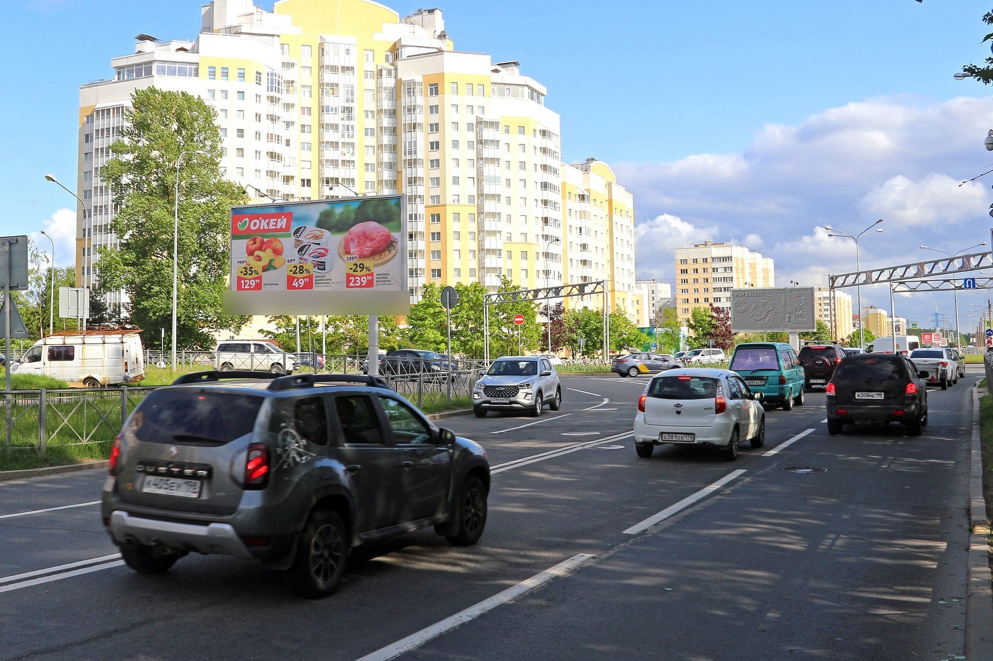 Фотография рекламного носителя, тип: Билборд 3x6, адрес: Сестрорецк г., Приморское ш. Х Токарева ул., д.1, Санкт-Петербург, Россия. Сторона Б №120515